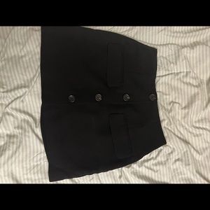 BLACK BUTTON SKIRT